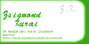 zsigmond kurai business card